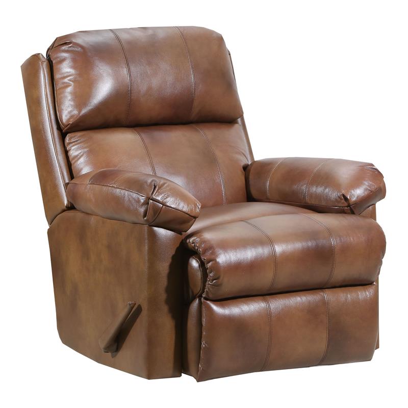 Lane Furniture 4205 Fury Leather Rocker Recliner in Soft Touch Chaps Brown