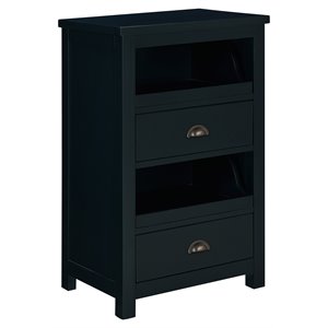 lane furniture parker coastal wood accent small chest in navy