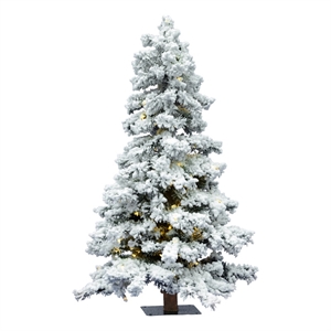 Vickerman 60&quot Plastic Spruce Artificial Christmas Tree with LED Lights in White