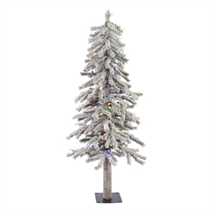 Vickerman 48&quot Plastic Alpine Artificial Christmas Tree with LED Lights in White