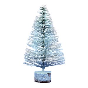 Vickerman 10&quot Plastic Village Artificial Christmas Trees in White (Set of 4)