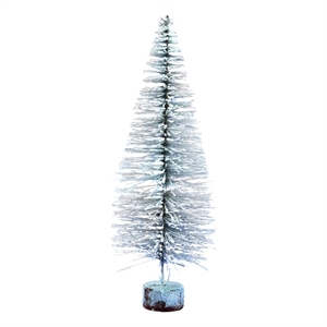Vickerman 18&quot Plastic Village Artificial Christmas Trees in White (Set of 2)