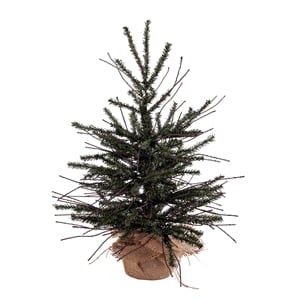 Vickerman 18x12&quot Plastic Vienna Twig Artificial Christmas Tree in Green