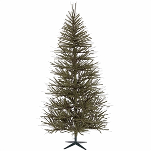 Vickerman 84x42&quot Plastic Vienna Twig Artificial Christmas Tree in Green
