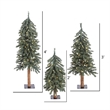 Vickerman 2/3/4' Alpine Artificial Christmas Tree Set with LED Lights in Green