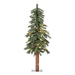Vickerman 2/3/4' Alpine Artificial Christmas Tree Set with LED Lights in Green