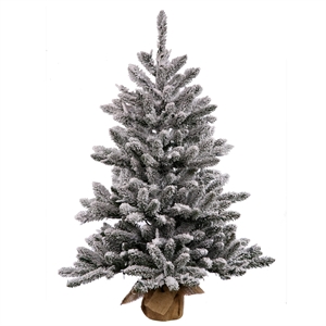 Vickerman 36&quot Anoka Pine Artificial Christmas Tree with LED Lights in White