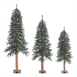 Vickerman 4' 5' 6' Natural Bark Alpine Artificial Christmas Tree Set in Green