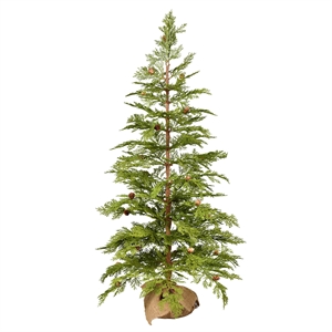 Vickerman 48&quot Plastic Cedar Pine Artificial Christmas Tree in Green
