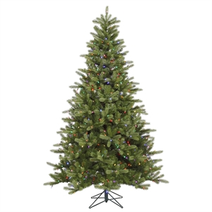 Vickerman 90&quot King Spruce Multi-Color LED Artificial Christmas Tree in Green