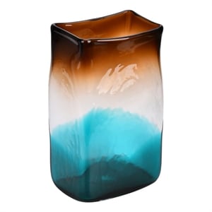 Vickerman 10&quot Rectangle Contemporary Glass Vase in Multi-Color