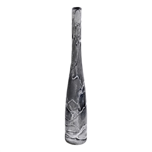 Vickerman 3.74&quot Contemporary Hand Blown Glass Swirl Vase in Charcoal