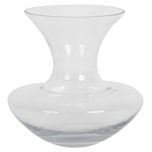 Vickerman 9&quot Contemporary Glass Elegant Gourd Container in Clear