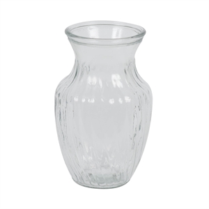 Vickerman 8&quot Contemporary Glass Rose Vase in Clear (Set of 2)