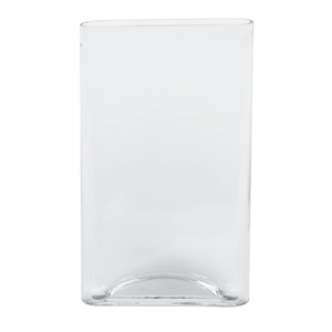 Vickerman 10x1.5&quot Contemporary Pillow Glass Container in Clear