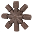 Vickerman Plastic Coaxial Y Splitter Single LED in Brown (Set of 6)