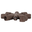 Vickerman Plastic Coaxial Y Splitter Single LED in Brown (Set of 6)