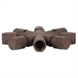 Vickerman Plastic Coaxial Y Splitter Single LED in Brown (Set of 6)
