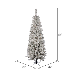 Vickerman 54&quot Pacific Artificial Christmas Tree with Multi-Color LED in White