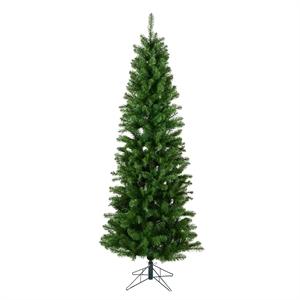 Vickerman 54&quot PVC Salem Pencil Pine Artificial Christmas Tree in Green