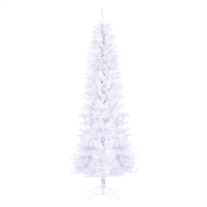 Vickerman 114&quot PVC Salem Pencil Pine Artificial Christmas Tree in White