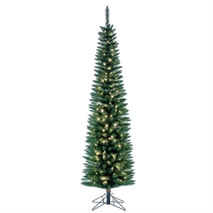 Vickerman 102&quot Durham Pole Pine LED Lights Artificial Christmas Tree in Green