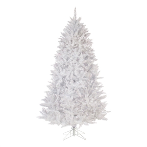 Vickerman 102&quot Spruce PVC Plastic Artificial Christmas Tree in White