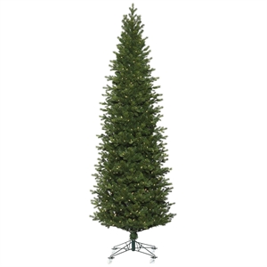 Vickerman 120&quot Eagle Frasier Slim LED Lights Artificial Christmas Tree in Green