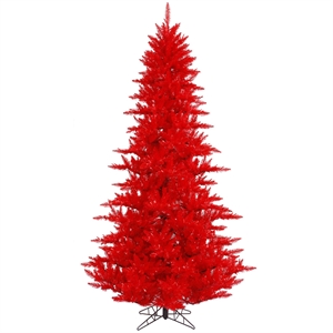 Vickerman 66&quot Plastic Fir Unlit Artificial Christmas Tree in Red