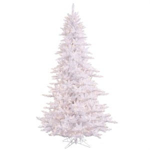 Vickerman 108&quot Plastic Fir Dural-lit LED Artificial Christmas Tree in White