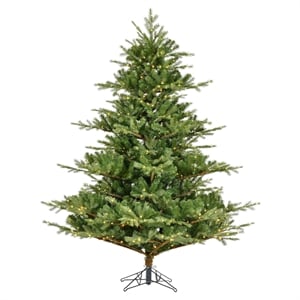 Vickerman 78&quot Plastic Sherwood Fir LED Lights Artificial Christmas Tree in Green