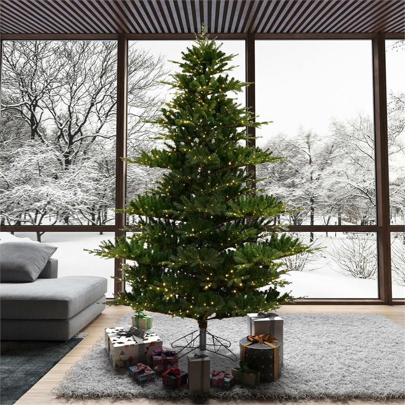 Vickerman 9' Plastic Sherwood Fir LED Lights Artificial Christmas Tree in Green