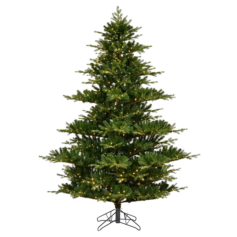 Vickerman 9' Plastic Sherwood Fir LED Lights Artificial Christmas Tree in Green