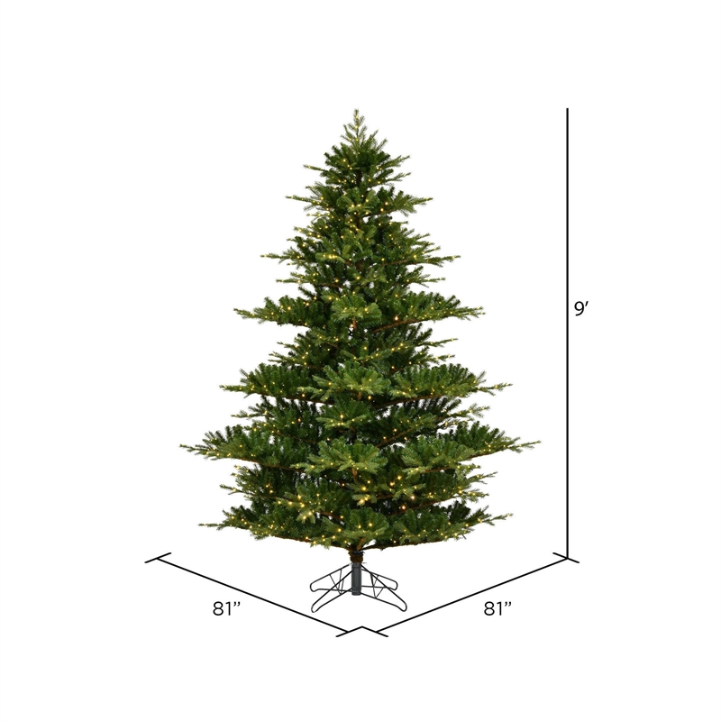 Vickerman 9' Plastic Sherwood Fir LED Lights Artificial Christmas Tree in Green