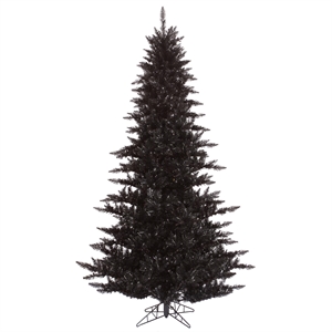 Vickerman 108&quot Plastic Fir Unlit Artificial Christmas Tree in Black