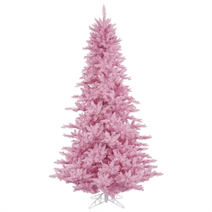 Vickerman 66&quot Plastic Fir Unlit Artificial Christmas Tree in Pink