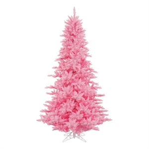 Vickerman 120&quot Plastic Fir Dura-lit LED Artificial Christmas Tree in Pink