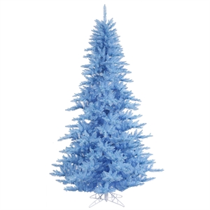 Vickerman 108&quot Plastic Fir Unlit Artificial Christmas Tree in Sky Blue