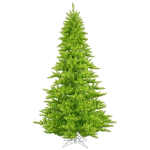 Vickerman 120&quot Plastic Fir Dura-lit LED Artificial Christmas Tree in Lime Green