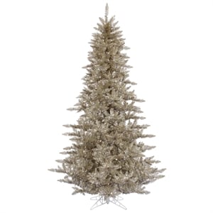 Vickerman 120&quot Plastic Fir Unlit Artificial Christmas Tree in Champagne Gray