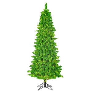 Vickerman 108&quot Dura-lit LED Artificial Christmas Tree in Flocked Lime Green