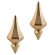 Vickerman Plastic Diamond Finial Ornaments in Candy Gold (Set of 2)