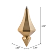Vickerman Plastic Diamond Finial Ornaments in Candy Gold (Set of 2)