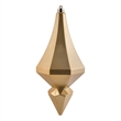 Vickerman Plastic Diamond Finial Ornaments in Candy Gold (Set of 2)