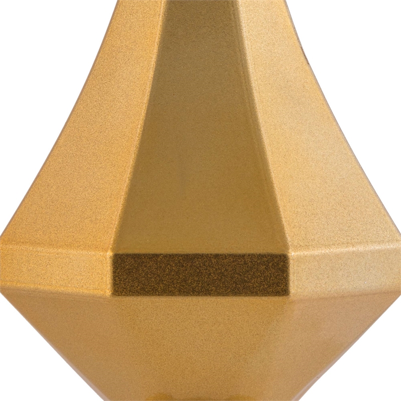 Vickerman Plastic Diamond Finial Ornaments in Candy Copper/Gold (Set of 2)