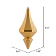 Vickerman Plastic Diamond Finial Ornaments in Candy Copper/Gold (Set of 2)
