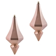 Vickerman Plastic Diamond Finial Ornaments in Candy Rose Gold (Set of 2)