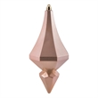 Vickerman Plastic Diamond Finial Ornaments in Candy Rose Gold (Set of 2)