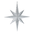 Vickerman Iridescent Glitter Bethlehem Star Christmas Ornament in Silver