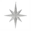 Vickerman Glitter Bethlehem Star Christmas Ornament in Champagne Silver